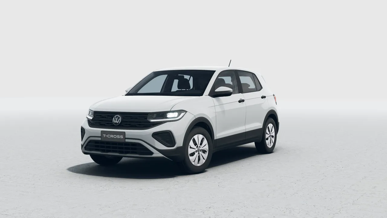 Volkswagen T-Cross Sense 170TSI en Blanco Puro, vista 360 grados