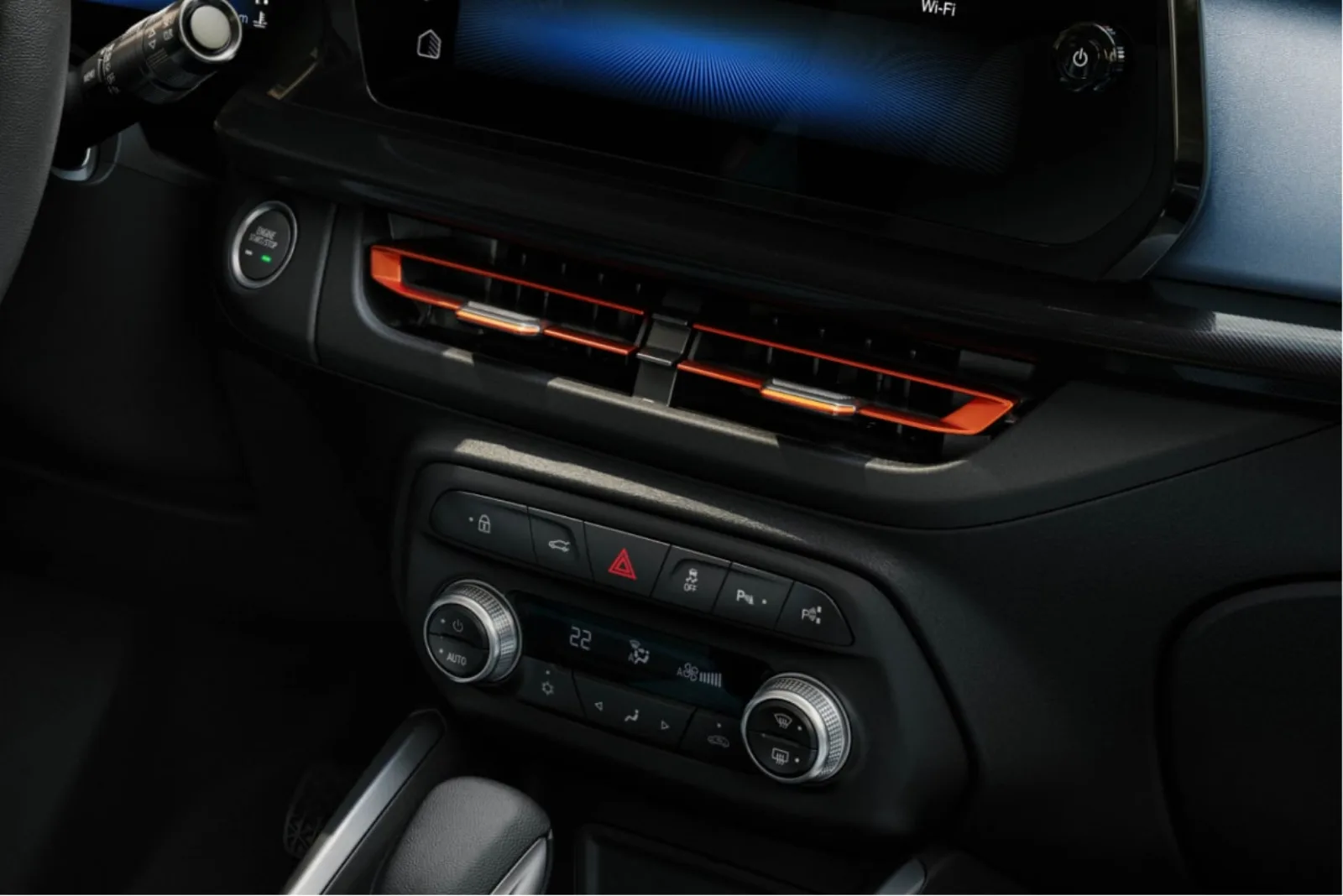 Chevrolet Onix Plus — Consola central