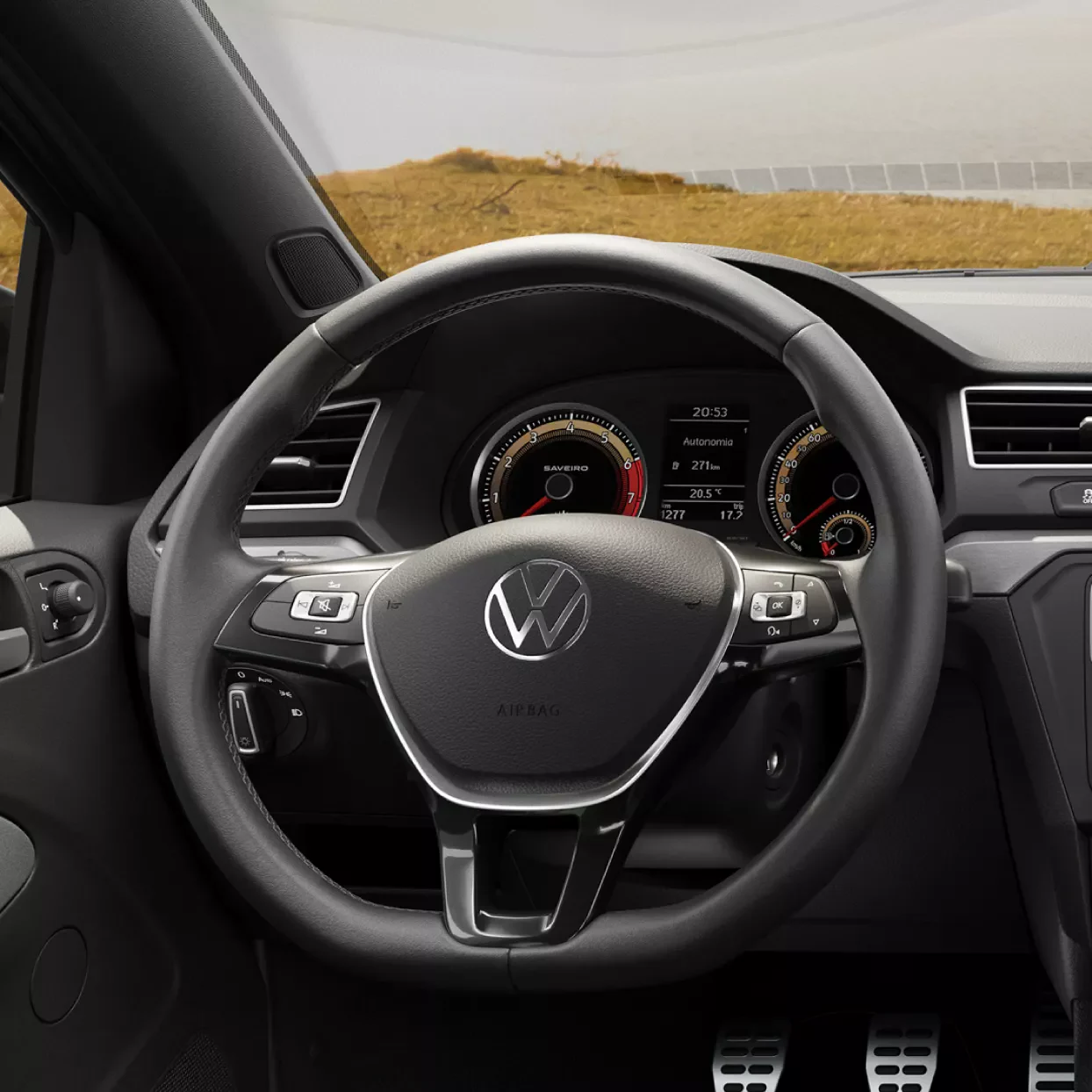 Volkswagen Saveiro — Volante e instrumental